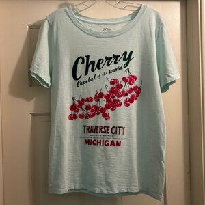 NWT J. Crew Mama Heart T shirt Blue Size: Medium